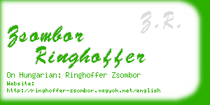 zsombor ringhoffer business card